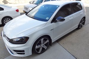 Volkswagen Golf R Mud Flap Kit - Rally Armor - UR Premium Urethane - Black/Blue - `15-`17